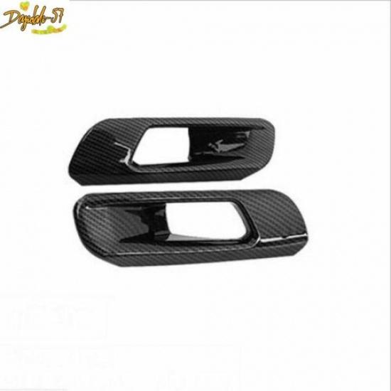 Carbon Fiber Front Fog Light Lamp Frame Cover Trim For Toyota Camry 2018-