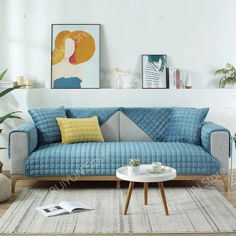 

Твердый клетчатый чехол для дивана для гостиной, антигрязный коврик для дивана для собак и домашних животных, утолщенный чехол для дивана, защита для мебели, чехол для дивана 1Pc 70x70cm