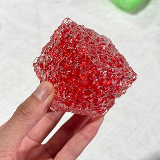 Shapable Cube Squeeze Toy Decompression Textured Cube Sensory Toy Portable Stress Relief Moldable Bead Filled Cube Pinch Toy