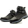 New Rotating Button  Waterproof Security Work Safety Boots Protective Leather Boots Anti-smash Anti-puncture Industrial Shoe