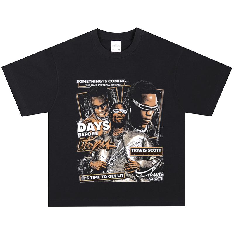Футболка Travis Scott, Мягкая ткань, Повседневная XXL