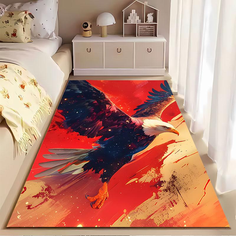 Fiery Eagle Flying Design Suitable As a Non-slip Mat for the Living Room or Bedroom Sofa
