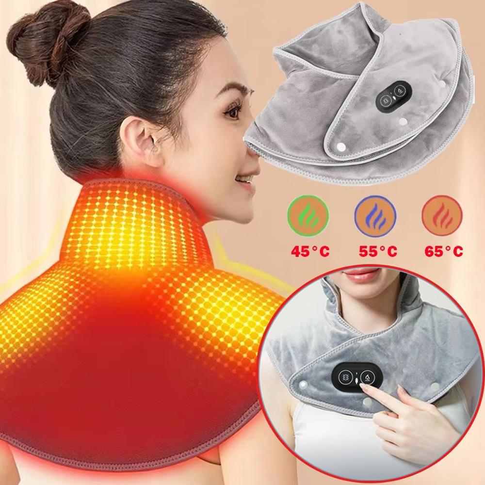 USB Cervical Heating Scarf Electric Heating Shoulder Neck Pad Scarf Neck Warmer for Camping Warm Back Brace Wrap Thermal Tool