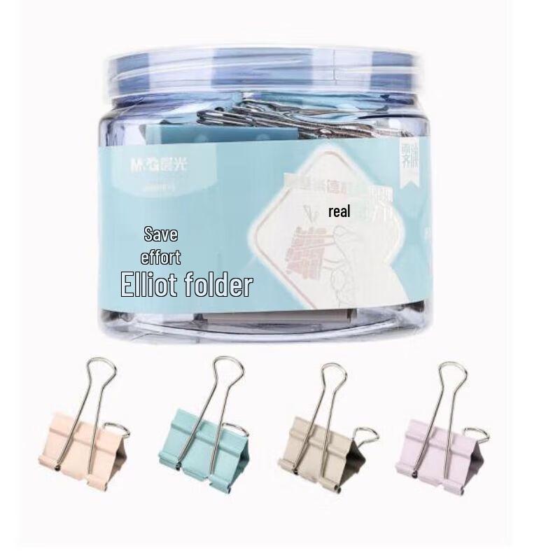 Chenguang Jiyan Series 50mm Colored Metal Binder Clips, 12-Pack
