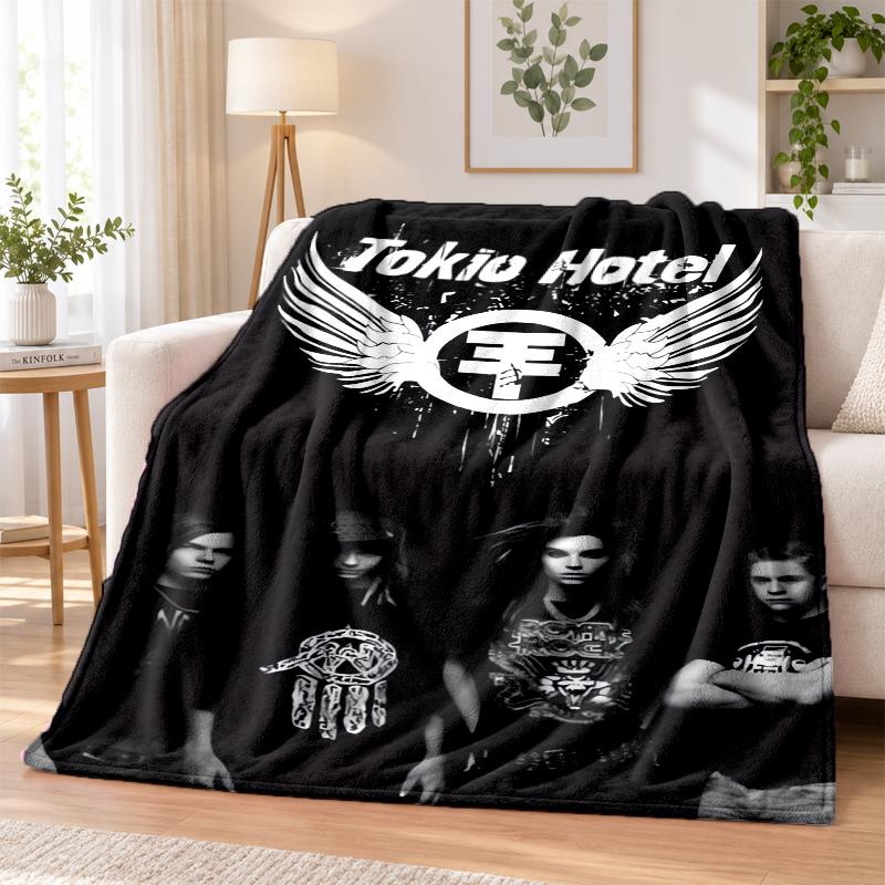 Tokio Hotel Flannel Throw Blanket Soft Warm Cozy For Sofa Bed Indoor Home Bedroom Use