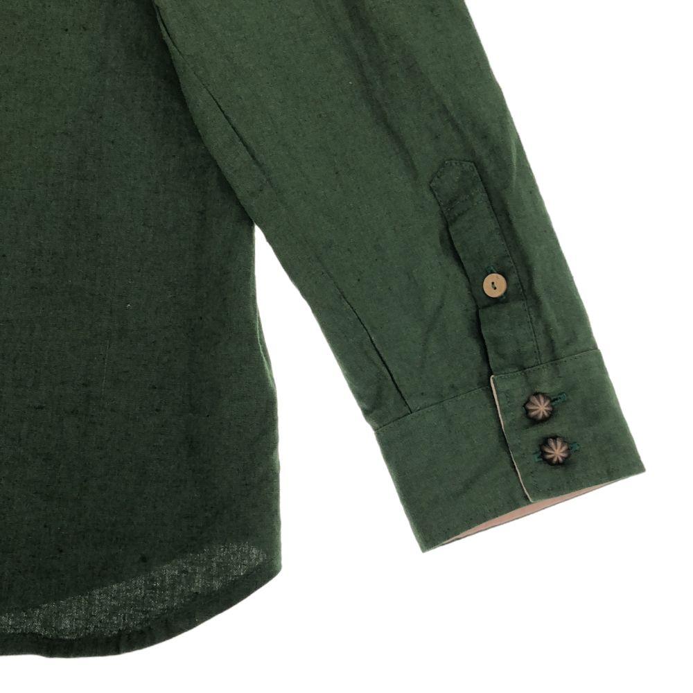 Indian Linen Blend Long sleeve Western shirt L khaki Men's Used