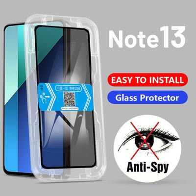 Xiaomi Mi 11 Lite Redmi Note 13s 13 12s 12 11s 11 10s 10 9s 9 8 Pro Poco X6 12C 13C 10C 9T 9C Easy Install Kit Privacy Tempered Glass Screen Protector