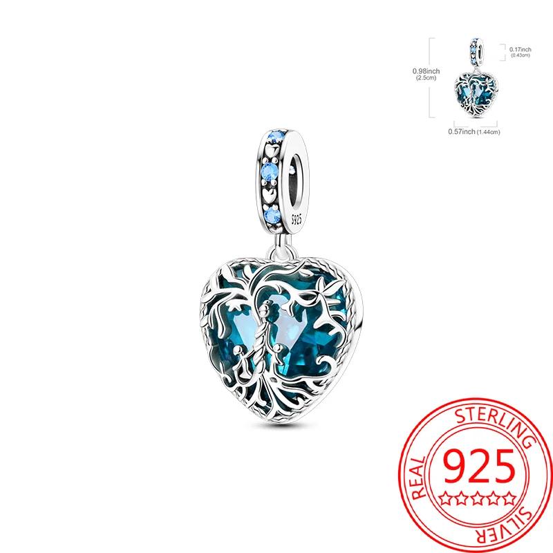 Copper Colorful Tree Of Life Family Charms Heart Flowers Beads Fit Original Bracelets Diy Fine Jewelry Party Gift For Women