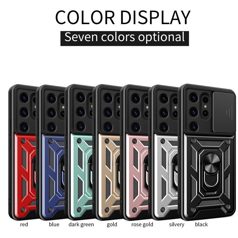 Rüstungsfall für Samsung Galaxy S24 Ultra S23 FE S22 Plus S21 S20 Note 20 Ultra Schutzhülle Ring Magnethalter Business Vollschutzabdeckung