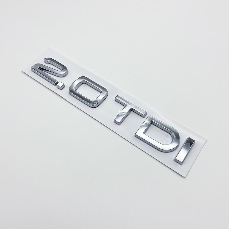 Auto 3D ABS 2.0 3.0 TDI Kofferraum Buchstaben Logo Hubraum Abzeichen Emblem Aufkleber Für A1 A3 A4 A5 A6 A7 A8 Q2 Q3 Q5 Q7