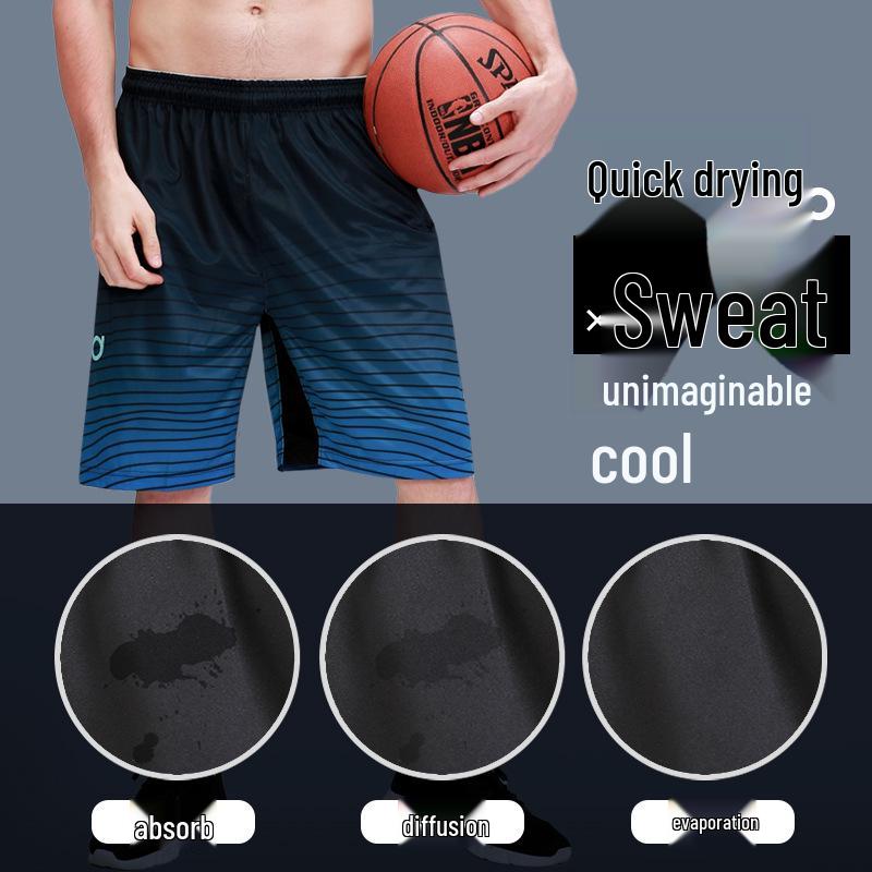 Men's Quick-Dry Basketball Shorts - Loose Fit, Running & Fitness Beachwear