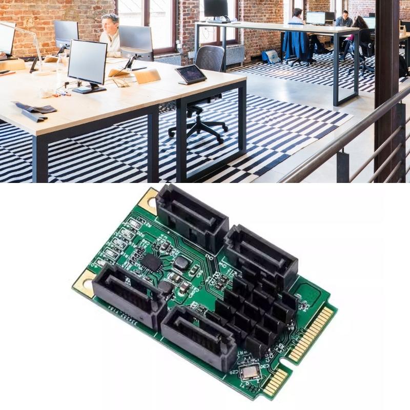 Mini-PCIe zu SATA3.0 Controller-Karte 4 unabhängige Ports AHCI-kompatibel für Laptop-Upgrades