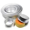 4-12 polegadas Fundo Fixo Forma Redonda Lisa Alumínio Anodizado Metal Forma para Bolo Chiffon Forma para Pão Formas para Mousse Assadeiras DIY Assar