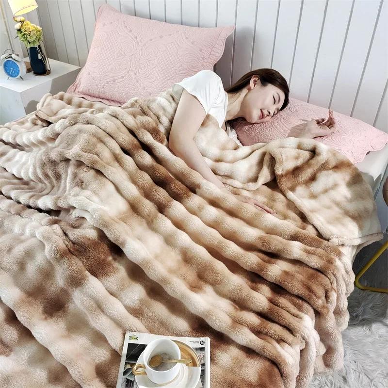 

Современный простой градиентный цветной бархатный плед с пузырьками, двухсторонний молочный бархатный чехол для дивана, одеяло с ворсом, теплый бархат с фланцем 100x150