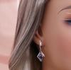 925 Sterling Silver Dangling Earring Color Change Synthetic Alexander Nano Gift for Women Birthday Gift
