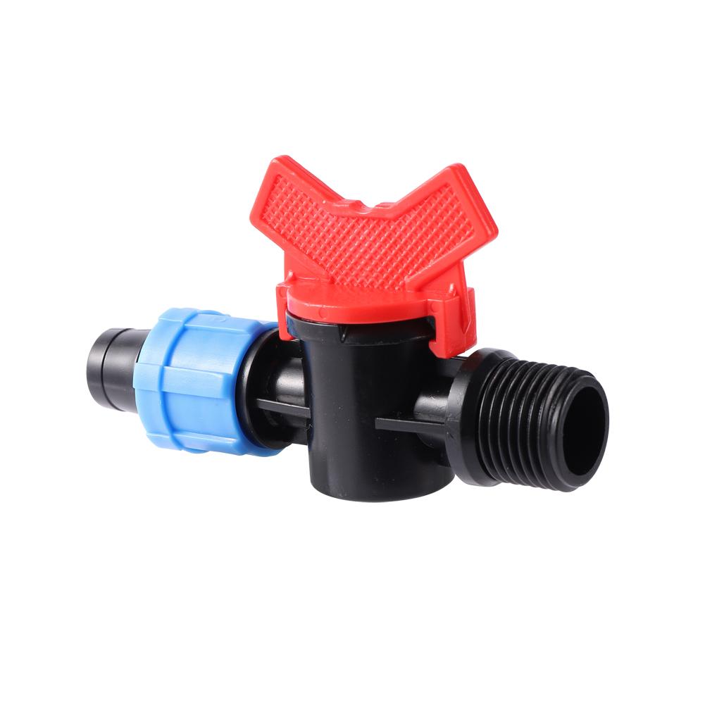 1/2" Male Thread To 16mm Locked Water Valve 16mm Drip Tape Connector Irrigation Hose Nut Connector Quality Pipe Water Switch