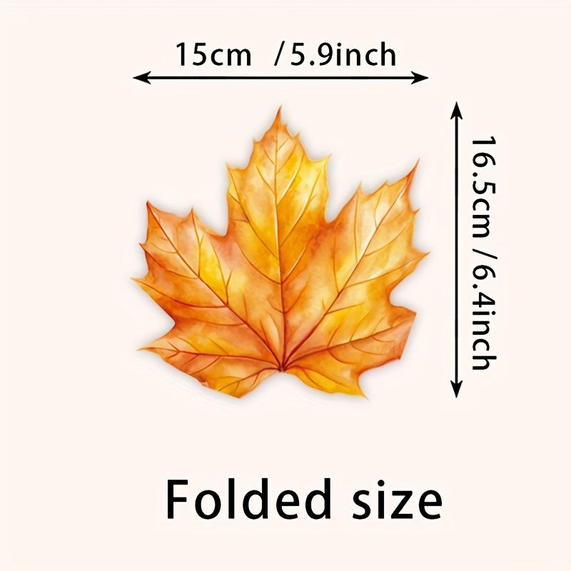 Alien Maple Leaf Disposable Paper Napkins - 4-Ply Durable & Absorbent, 6.4x5.9 Inch Elegant Autumn Design for Birthday Parties