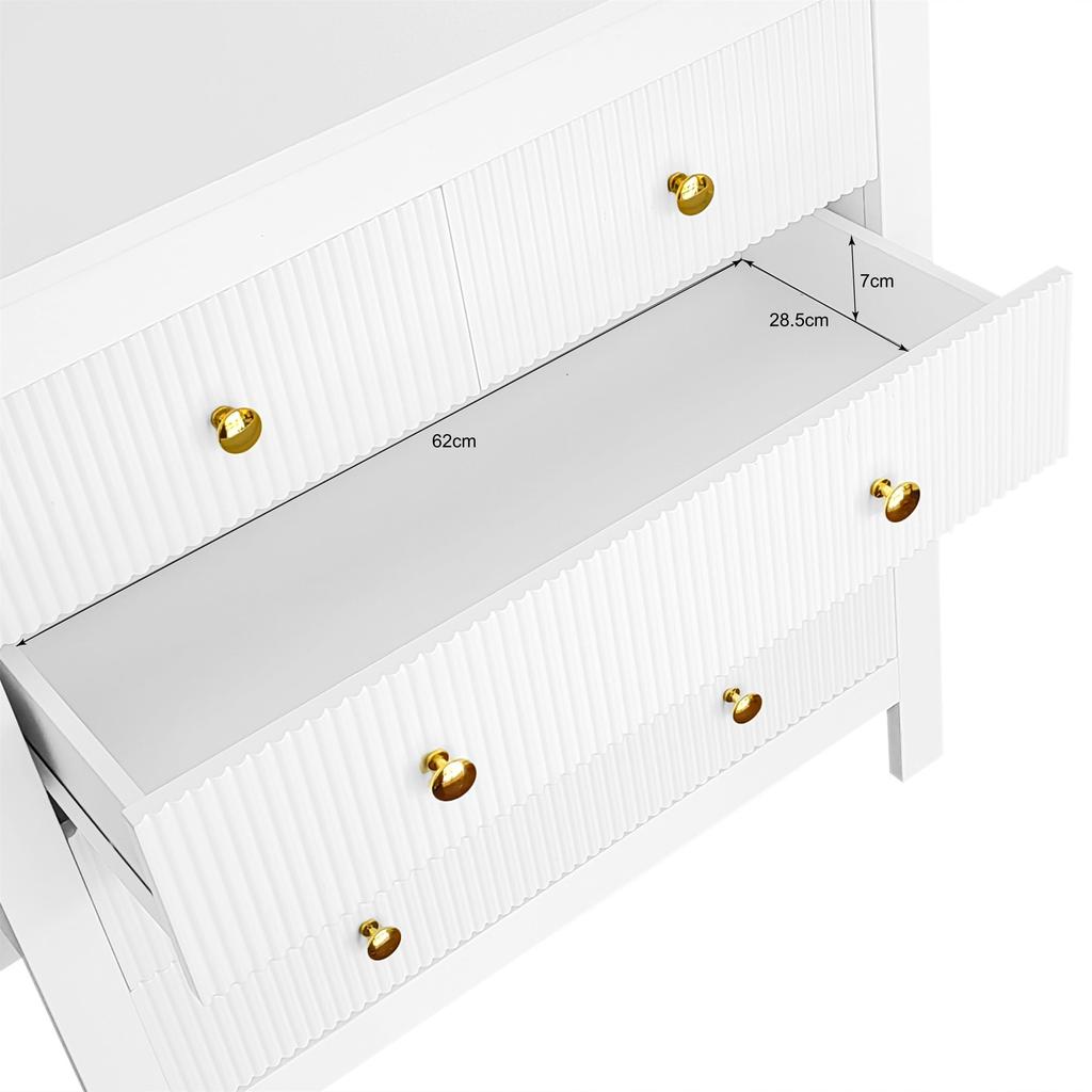 Sideboard, Chest of Drawers with Special Doors, Gold Handles, Sideboard/Shoe Cabinet/Dressing Table [OLD SKU:WF325795WAA]