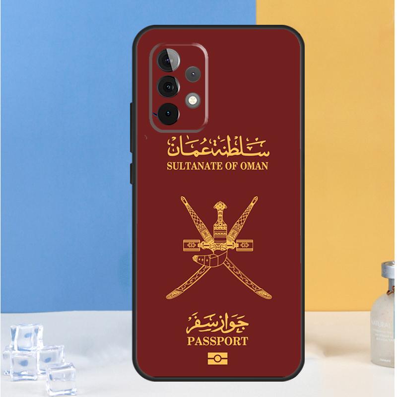 Omani Emblem Oman Flag passport Cover For Samsung Galaxy A54 A34 A14 A32 A22 A12 A13 A23 A33 A53 A73 A51 A71 A52 Case