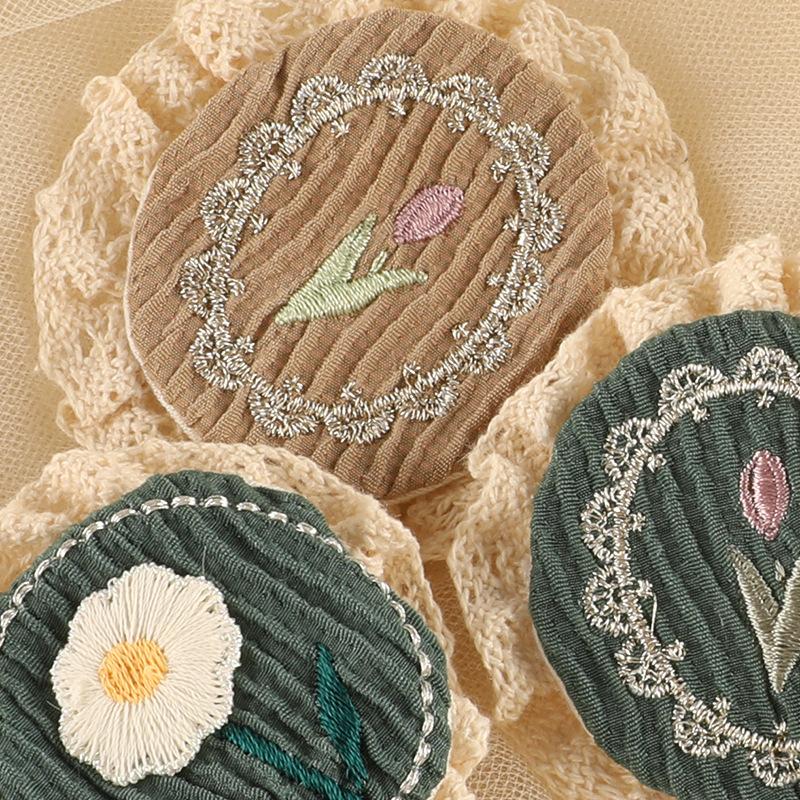 Computer Embroidery Label Clothing Accessories No Adhesive Accessories Patch Stickers Lace Flower Badge Label Embroidery Cloth Label Cloth Sticker