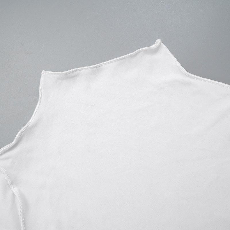 YYFS Women's Fashion Casual Summer Spring Solid Color Print Short Sleeve Half Turtleneck Blouses & Shirts