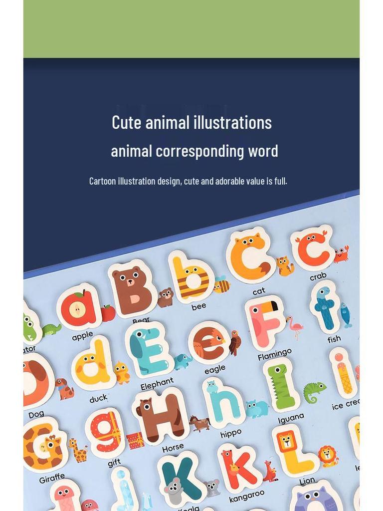 Magnetic Educational Puzzle Book: Baby's First English Words - Certified Safe