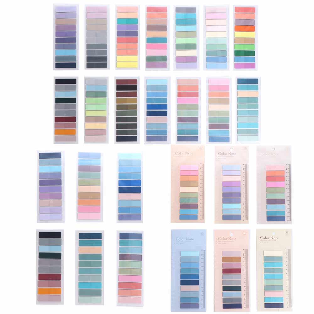 

Waterproof Morandi Sticky Notes Multi Color Page Marker Tabs Stationary 6 sheets