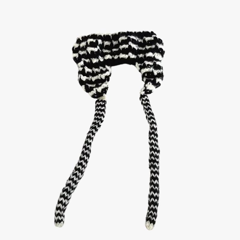 Japanese Hand knitted Thick Wool Wool Hat Autumn and Winter Riding Ear Protection Bag Head Hat Lei Feng Hat Knitted Hat Trendy and Cool