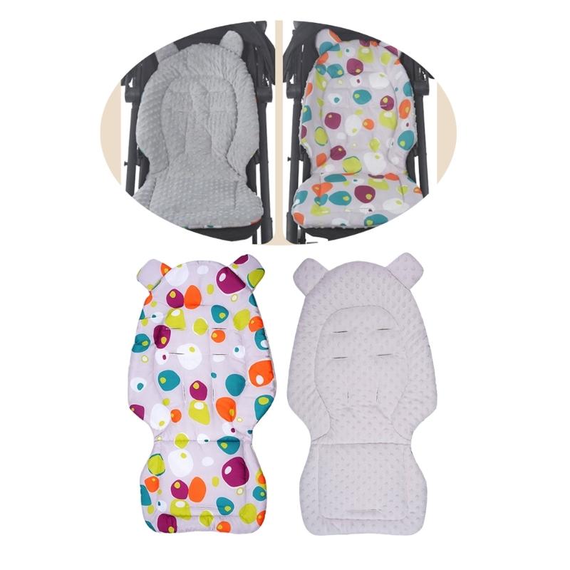 Breathable Double Sided Infant Strollers Cushion Cosy Dotted Backing Reversible Pram Seat Liner for Car Seat Swing