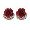 Elegant S925 Silver Needle Rose Earrings for Women - High-End, Small Fragrance Style, Unique Design for Ladies