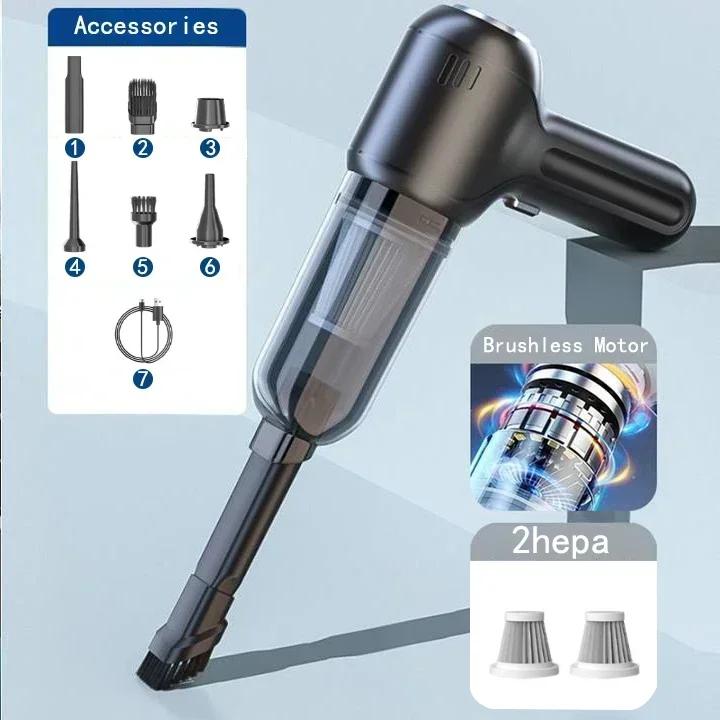 Car Vacuum Cleaner 135000PA Mini Portable Powerful Wireless Strong Suction Cleaning Machine Car Cleaner for Home Appliance