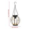 Solar Lantern 2 Piece Waterproof Lamp Decoration With Hook And Chain Solar Lantern Outdoor For Balcony Backyard Patio Driveway