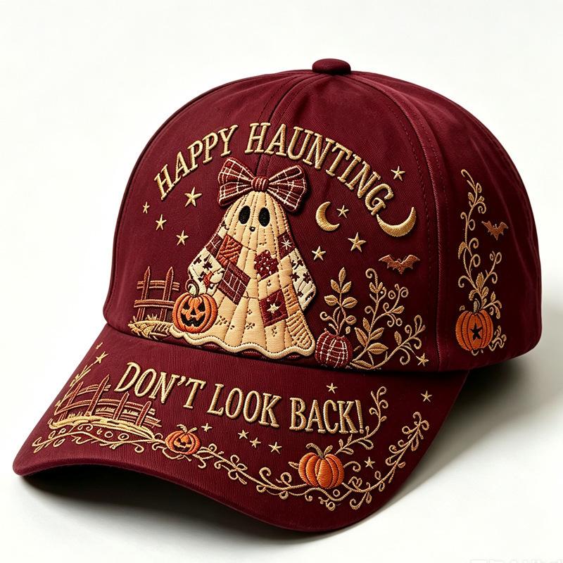 D print Halloween baseball cap women's spring and summer sunshade sun protection cap American style versatile fashion hat sun protection