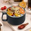 Microwave Ramen Bowl with Handles,Soup Bowl with Lid and 304 Stainless Steel Liner Heat insulation and anti scalding,for Soup and Instant