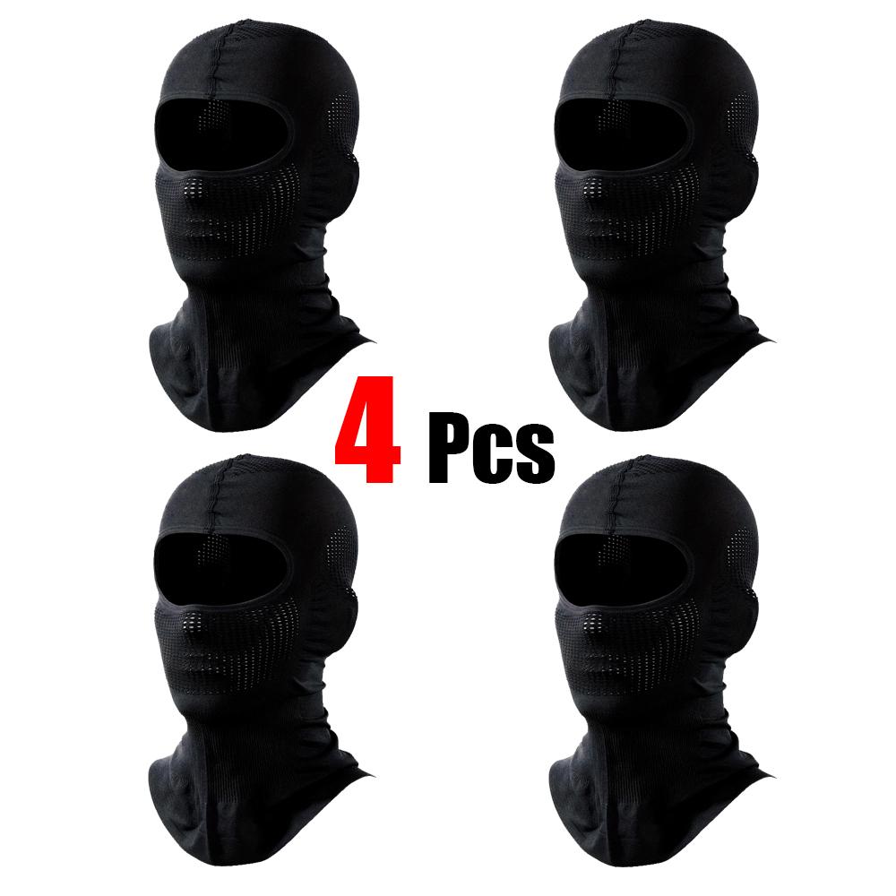 1pc/2pcs/4pcs Elasticity Breathable Balaclava Hat Cycling Full Face Mask Outdoor Ski Motorcycle Mask Scarf Helmet Inner Cap