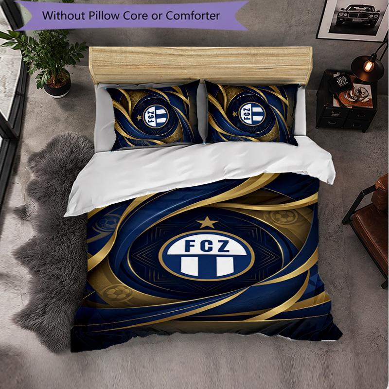 Biancheria da letto a tema FC Zürich Set 3 Pezzi Copripiumino Biancheria da letto decorativa per camera da letto per adolescenti Decorazione per la casa