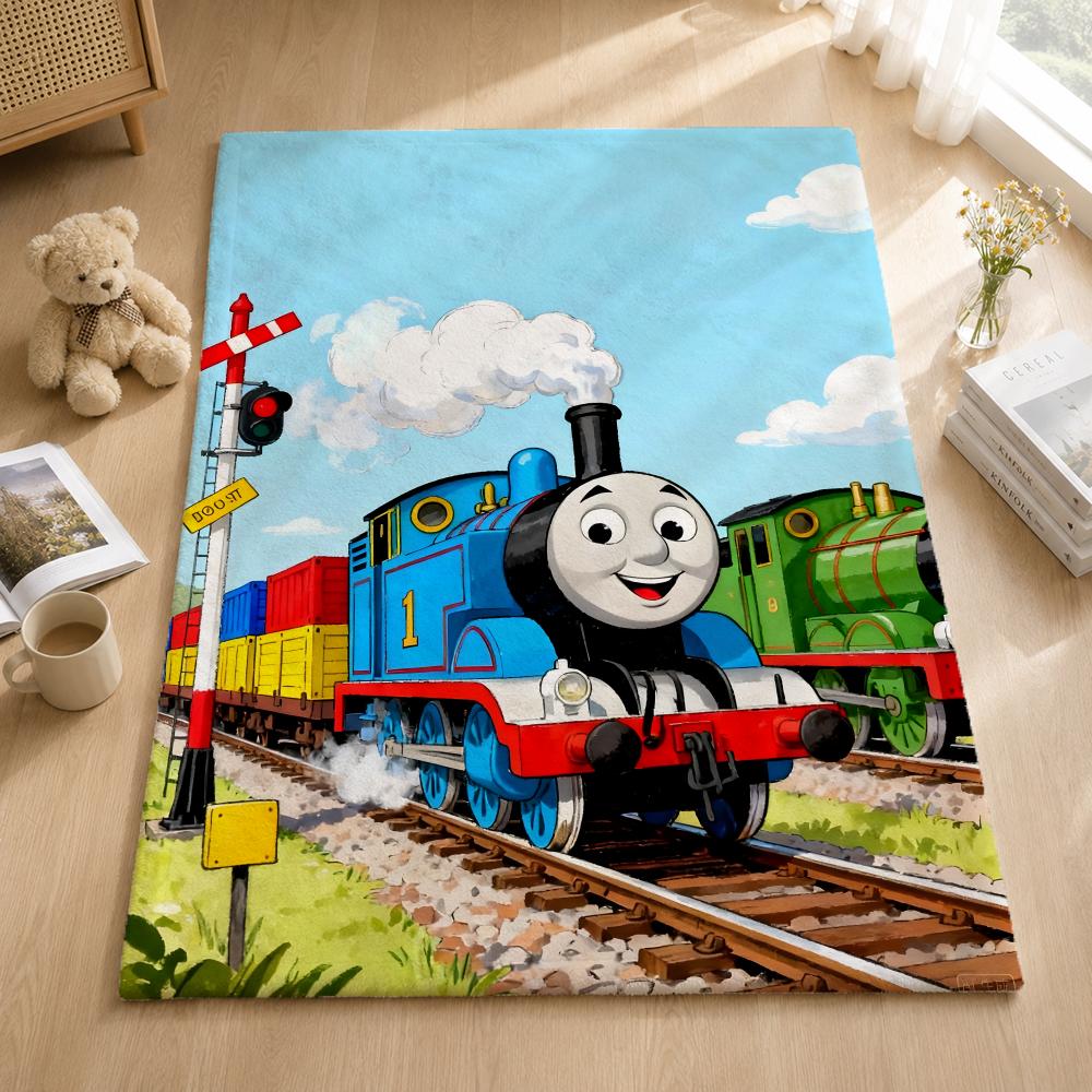Animation T-Thomas Friends Throw Blankets Soft Warm Flannel Blanket Bedding for Bed Living room Home Sofa