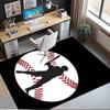 Baseball Printed Carpet,Rug,for Office Chair Living Room Bedroom Kitchen Room Decor Gifts.