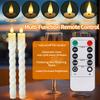 Pack of 6 Remote Control LED Candle Light Battery Operated Flameless Flickering Electronic Wedding Party Candles Table Decor