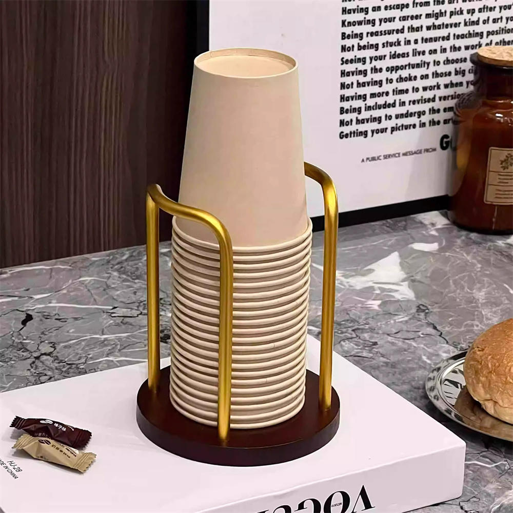 Disposable Cup Cup Holder Home Paper Cup Holder Desktop Coffee Table Storage Shelf Tea Cup Coffee Bamboo Cup Holder