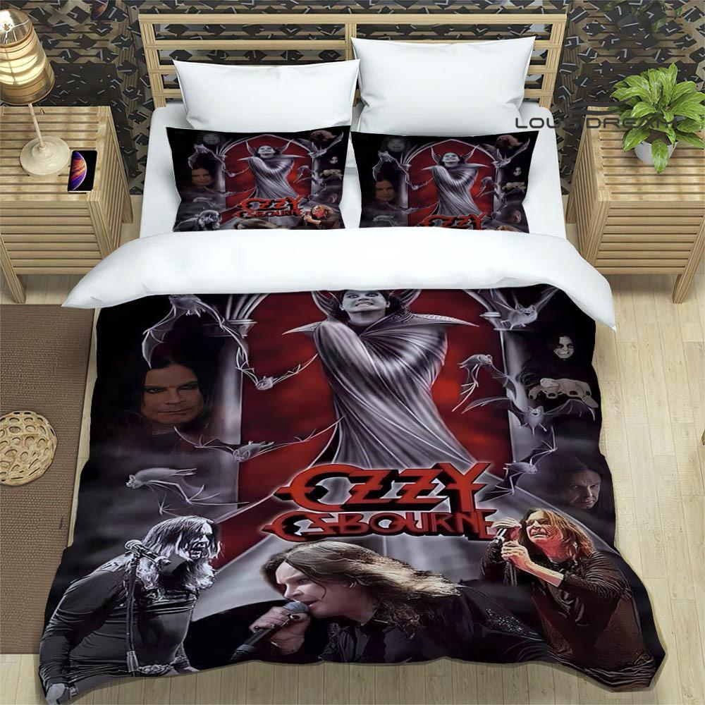 Set Biancheria da Letto Stampati Ozzy Osbourne squisito set di biancheria da letto copripiumino set piumone set biancheria da letto lusso regalo di compleanno