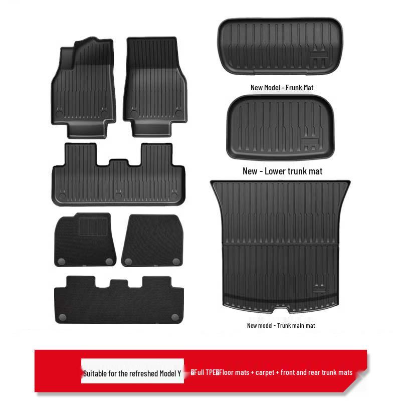 TPE Full-Coverage Floor Mats for Tesla Model 3/Y