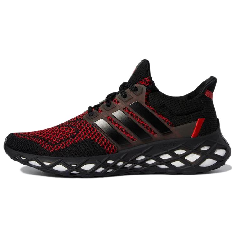 New Adidas Ultra Boost Web Dna Core Black Vivid Red GY8091