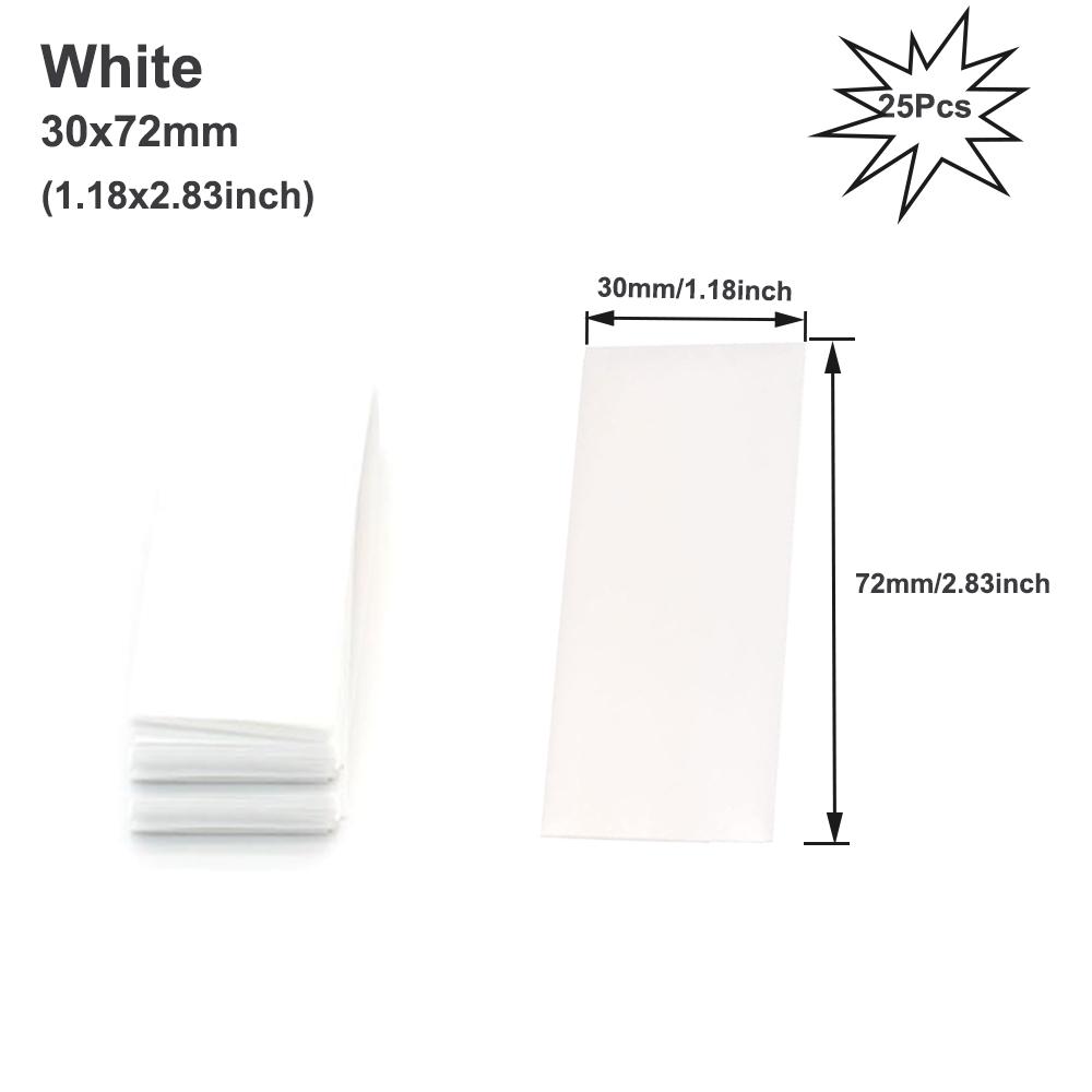 

25-100 шт. 18650 ПВХ термозбіжна трубка для батареї, попередньо нарізана, попередньо нарізана ZP White 25Pcs