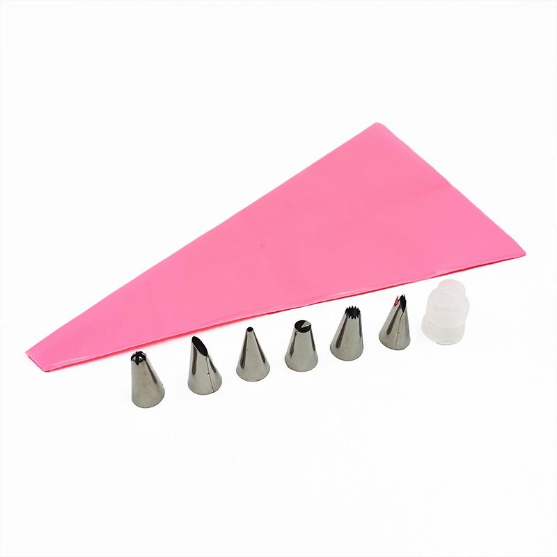 8Pcs Food Grade Stainless Steel Piping Nozzle Set, Multi Flower Cream Piping Bag Converter, Household Baking Artifact
