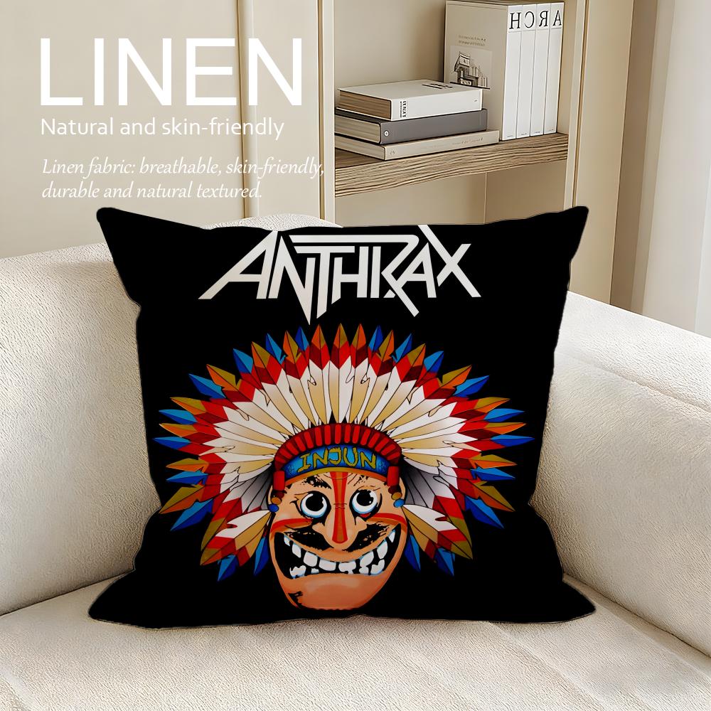 Music Anthrax Cushion Cover Pillowcase Set Pcs x x Breathable Washable Sofa Cushion Cover