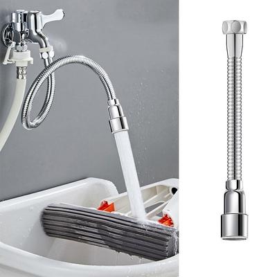 12/16/20/30/50 cm Musluk Genişletici ABS + Paslanmaz Çelik Su Musluğu Hortumu Püskürtücü Eki