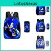 Sonic The Hedgehog Ryggsäck Set Med Pennskrin Andningsbar Lättvikts Oxford För Skolmaterial