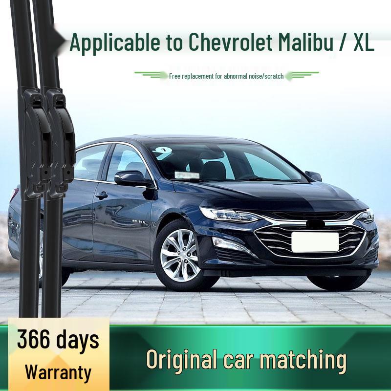 Compatible Chevrolet Malibu/XL Frameless Silent Wiper Blade with Rubber Strip