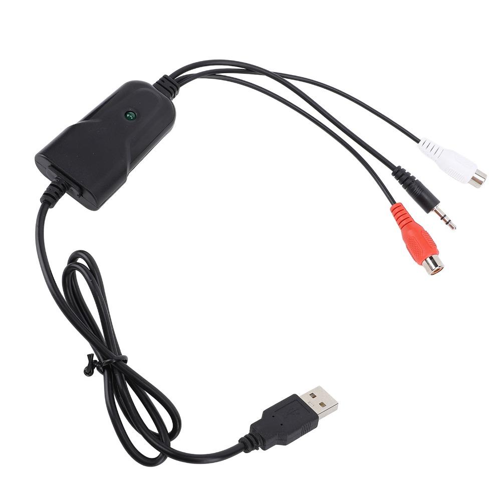 USB 2.0 Audio Capture Card 3.5mm Port Cassette Tape Converter Audio Recording